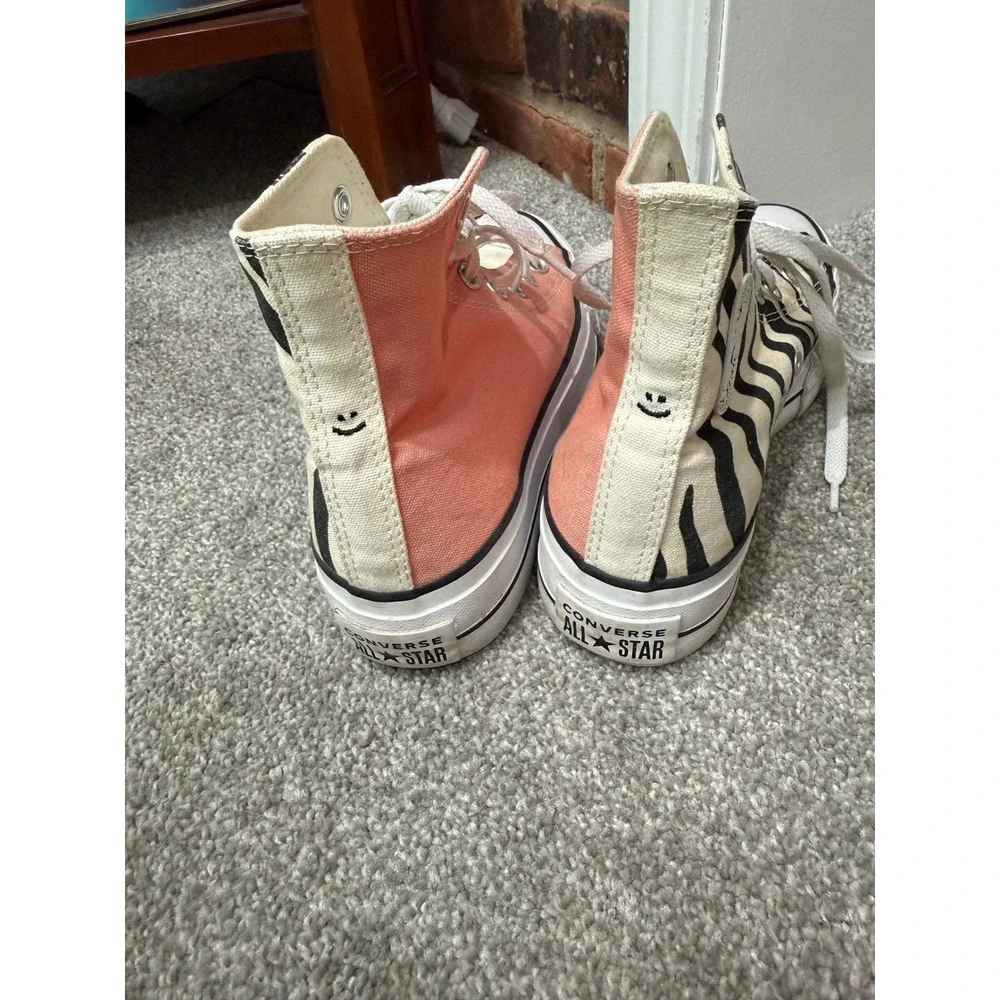 Converse Chuck Taylor Zebra Pink High Top Sneakers 171209C Womens 5.5 Mens 3.5